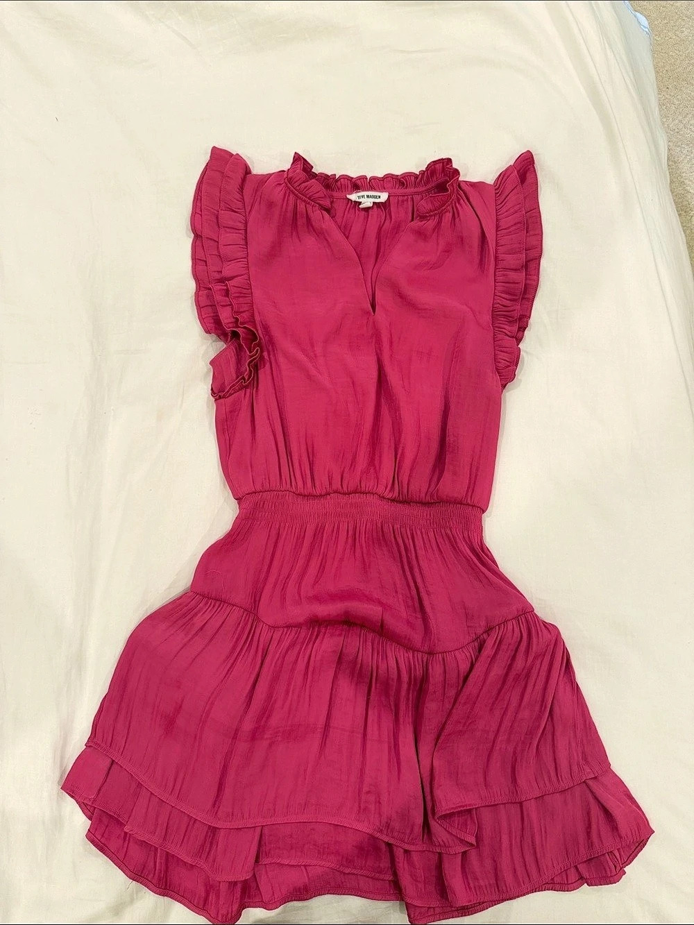 Steve Madden Ruffle Mini Dress in Pink Size XS Like New